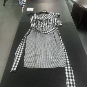 New Calvin Klein mock one shoulder dress